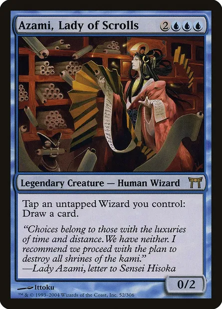 Azami, Lady of Scrolls, Magic card CHK 52 — Champions of Kamigawa set
