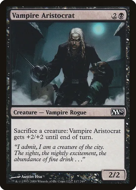 Vampire Aristocrat, Magic card M10 117 — Magic 2010 set