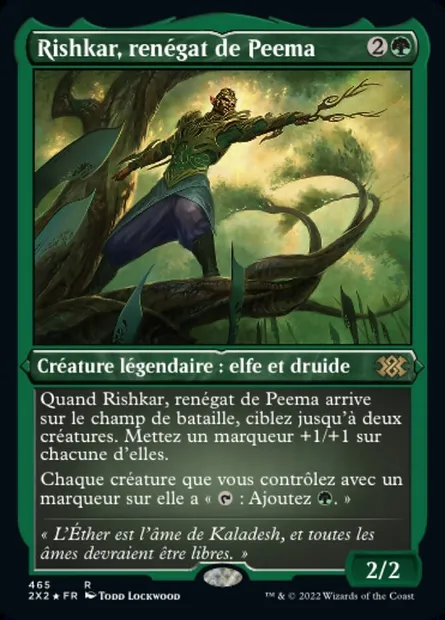 Rishkar, renégat de Peema, carte Magic 2X2 465 — extension Double Masters 2022