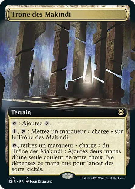 Trône des Makindi, carte Magic ZNR 379 — extension Renaissance de Zendikar