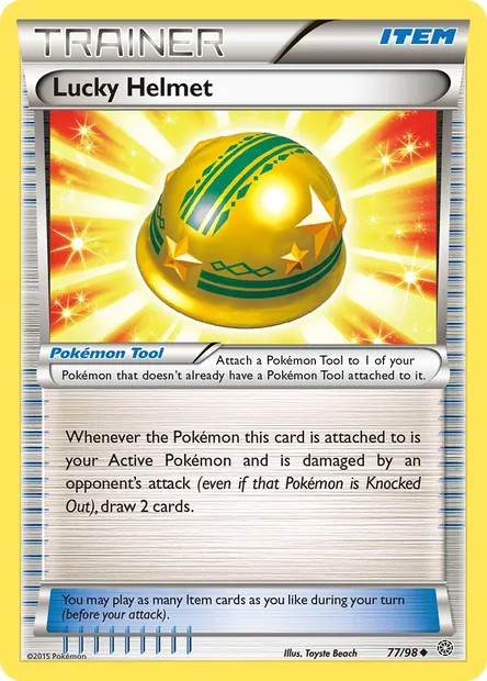 Lucky Helmet, Pokémon card AOR 77 — Ancient Origins set