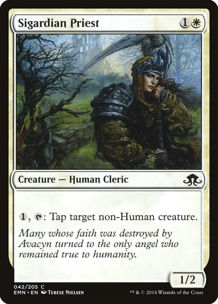 Sigardian Priest, Magic card EMN 42 — Eldritch Moon set