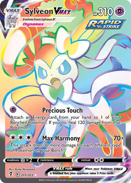 Sylveon VMAX, Pokémon card EVS 211 — Evolving Skies set