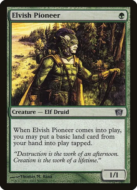 Pionnier elfe, carte Magic 8ED 243★ — extension Huitième Edition