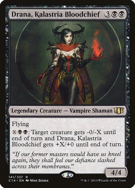 Drana, Kalastria Bloodchief, Magic card C14 141 — Commander 2014 set