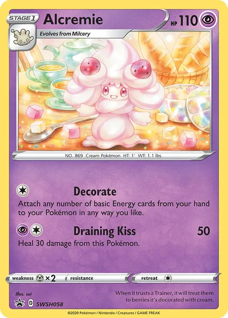 Alcremie, Pokémon card SWSH 058 — SWSH Black Star Promos set