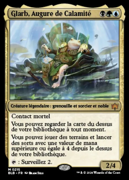Glarb, Augure de Calamité, carte Magic BLB 215 — extension Bloomburrow