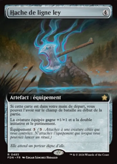 Hache de ligne ley, carte Magic FDN 485 — extension Foundations