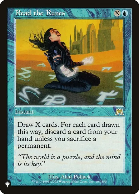 Read the Runes, Magic card PLST ONS-104 — The List set