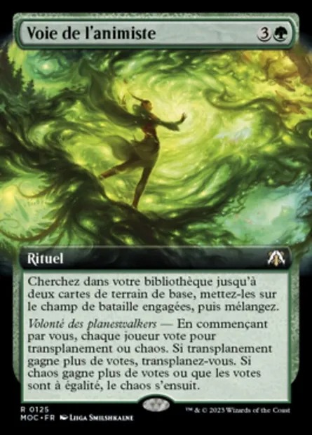 Voie de l'animiste, carte Magic MOC 125 — extension March of the Machine Commander