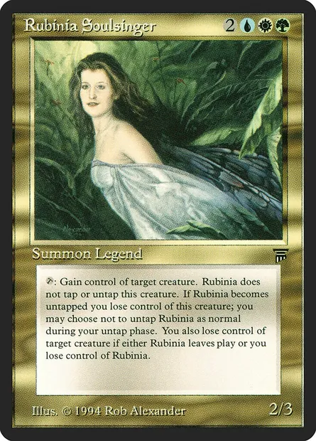 Rubinia Soulsinger, Magic card LEG 256 — Legends set