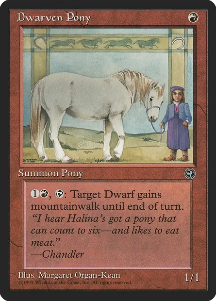 Dwarven Pony, Magic card HML 70 — Homelands set