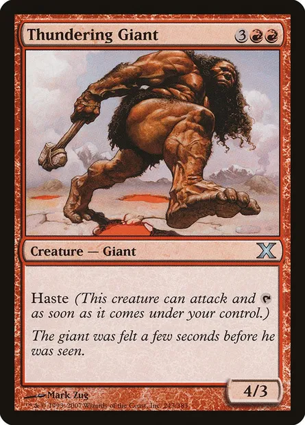 Thundering Giant, Magic card 10E 243 — Tenth Edition set