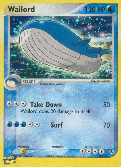 Wailord, Pokémon card RS 14 — Ruby & Sapphire set