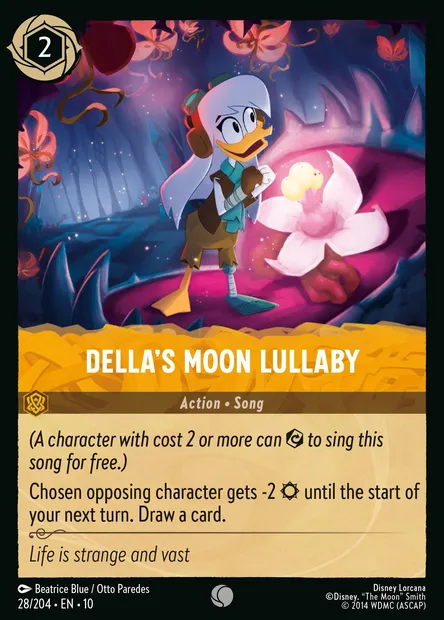 Della's Moon Lullaby, Disney Lorcana card CH10-028 — Whispers in the Well set