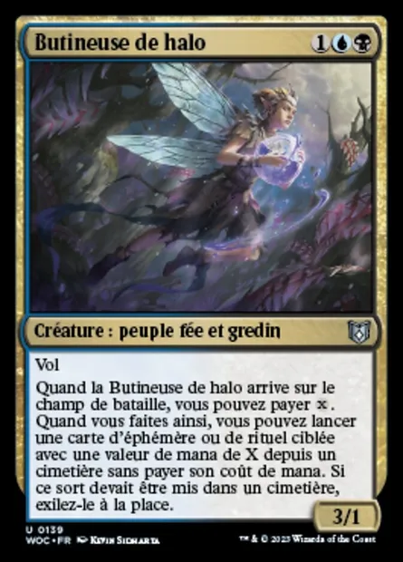 Butineuse de halo, carte Magic WOC 139 — extension Wilds of Eldraine Commander