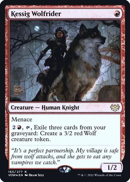 Kessig Wolfrider, Magic card PVOW 165s — Innistrad: Crimson Vow Promos set