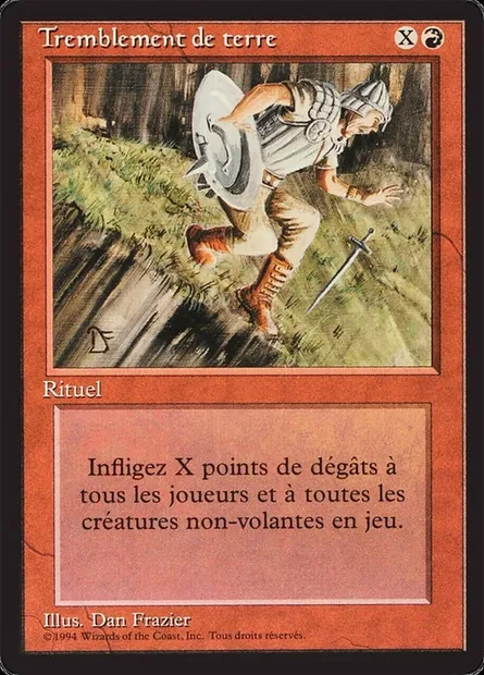 Earthquake, Magic card FBB 148 — Foreign Black Border set