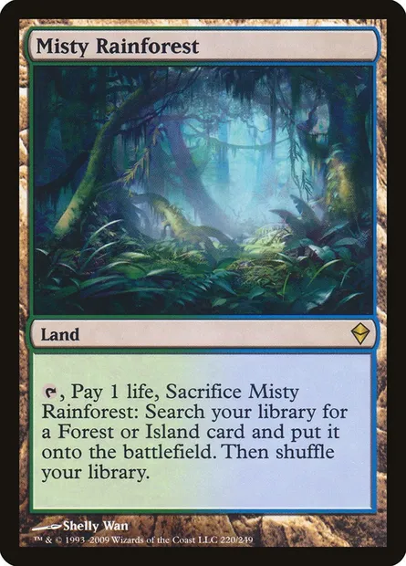 Misty Rainforest, Magic card ZEN 220 — Zendikar set