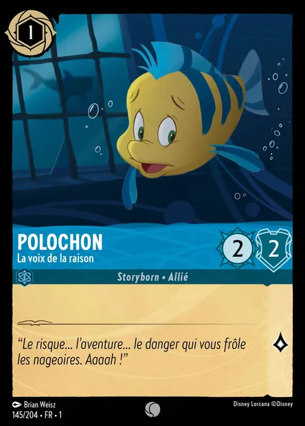 Polochon - La voix de la raison, carte Disney Lorcana CH1-145 — extension Premier Chapitre