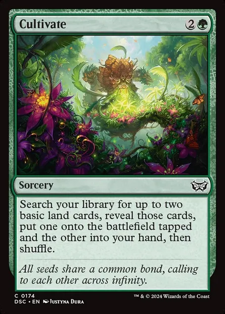 Cultivate, Magic card DSC 174 — Duskmourn: House of Horror Commander set