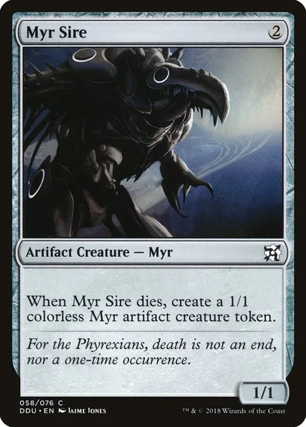 Myr Sire, Magic card DDU 58 — Duel Decks: Elves vs. Inventors set