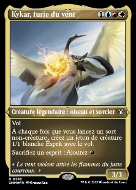 Kykar, furie du vent, carte Magic CMM 582 — extension Commander Masters
