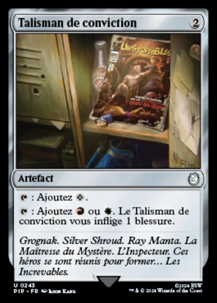 Talisman de conviction, carte Magic PIP 243 — extension Fallout