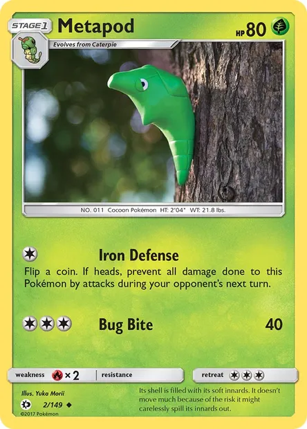 Metapod, Pokémon card SUM 2 — Sun & Moon set