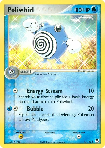Poliwhirl, Pokémon card RG 46 — FireRed & LeafGreen set