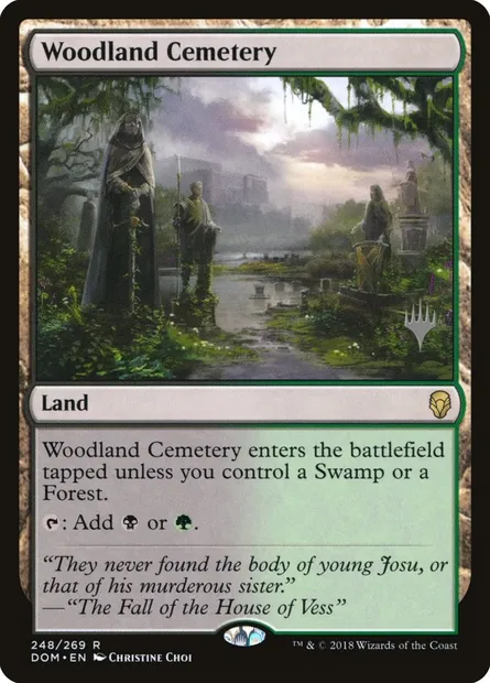 Woodland Cemetery, Magic card PDOM 248p — Dominaria Promos set