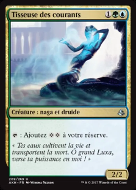 Tisseuse des courants, carte Magic AKH 209 — extension Amonkhet