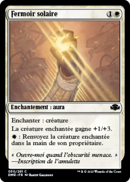 Fermoir solaire, carte Magic DMR 30 — extension Dominaria Remastered