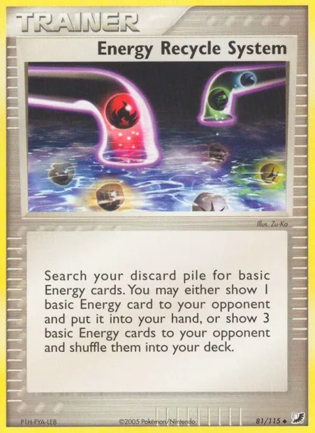 Energy Recycle System, Pokémon card UF 81 — Unseen Forces set