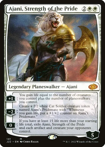 Ajani, Strength of the Pride, Magic card J22 141 — Jumpstart 2022 set