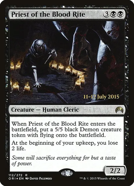 Prêtre du sacre du sang, carte Magic PORI 112s — extension Magic Origins Promos