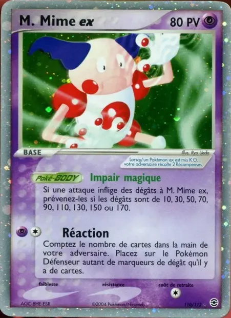 M. Mime ex, carte Pokémon RG 110 — extension EX Rouge Feu & Vert Feuille