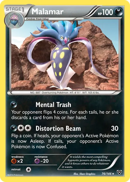 Malamar, Pokémon card XY 76 — XY set