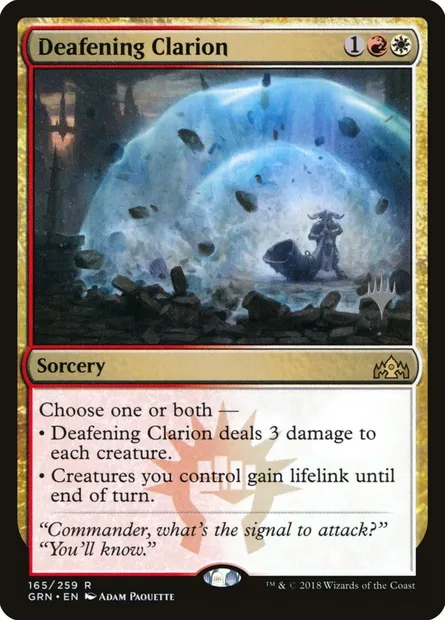 Clairon assourdissant, carte Magic PGRN 165p — extension Guilds of Ravnica Promos