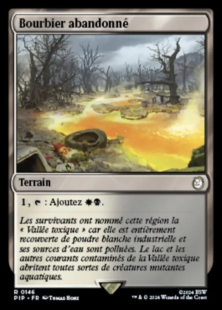 Bourbier abandonné, carte Magic PIP 146 — extension Fallout