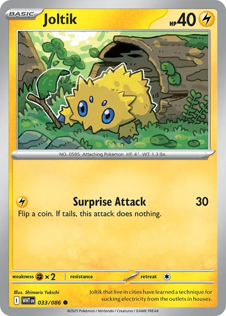 Joltik, Pokémon card WHT 033 — White Flare set