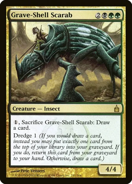 Grave-Shell Scarab, Magic card RAV 211 — Ravnica: City of Guilds set