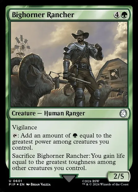 Éleveur de grandes-cornes, carte Magic PIP 601 — extension Fallout