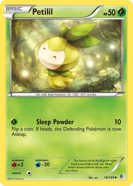 Petilil, Pokémon card BCR 16 — Boundaries Crossed set