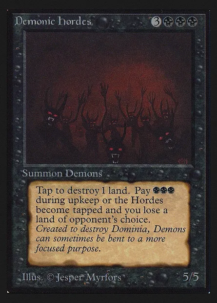 Demonic Hordes, Magic card CED 104 — Collectors' Edition set
