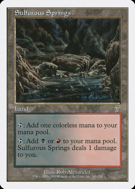Sulfurous Springs, Magic card 7ED 345 — Seventh Edition set