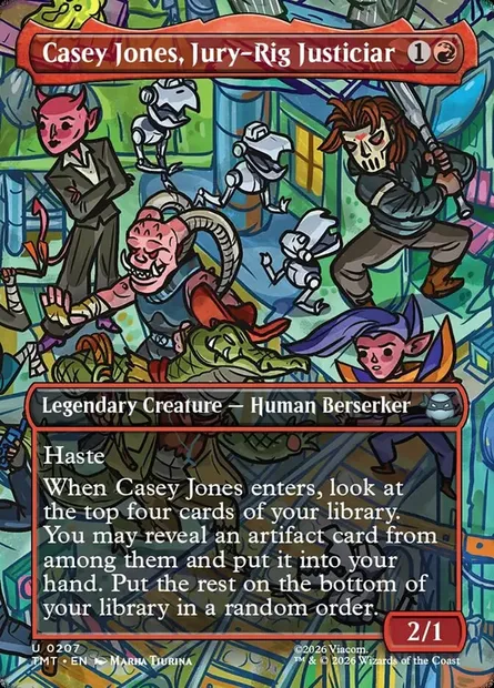 Casey Jones, Jury-Rig Justiciar, Magic card TMT 207 — Teenage Mutant Ninja Turtles set