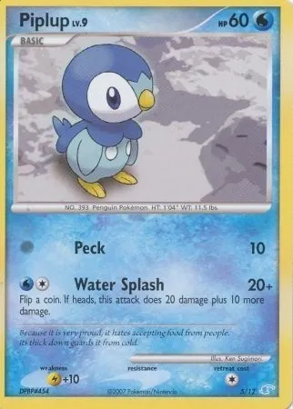 Tiplouf, carte Pokémon TK3M 005 — extension DP Trainer Kit (Manaphy)