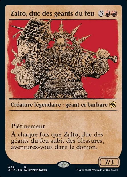 Zalto, duc des géants du feu, carte Magic AFR 323 — extension Forgotten Realms: Aventures dans les Royaumes Oubliés