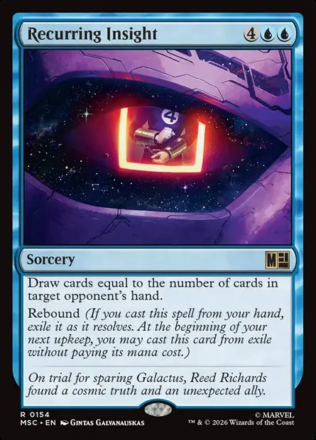 Recurring Insight, Magic card MSC 154 — Marvel Super Heroes Commander set